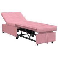 sofa cama rosa 194 x 67 x 82 cm terciopelo vidaxl