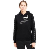 puma jersey amplified hoodie felpa donna logo black 583615 01 para mujer