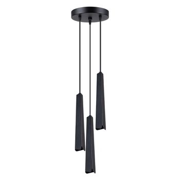 Lámpara de techo negro acero alt. 120