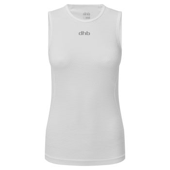 dhb Women's Lightweight Mesh Sleeveless Baselayer, White