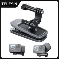 telesin 360    soporte de abrazadera de clip de mochila magnetica de rotacion para gopro hero 13 12 11 10 9 8 7 insta360 dji accesorios de camara de accion