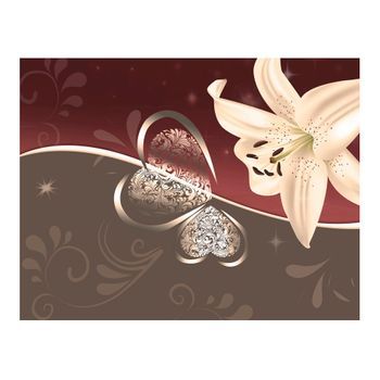 Papel Pintado 3d - Lila De Color Crema (200x154 Cm)