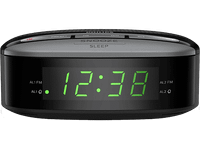 radio despertador - philips tar330512 02 w fm pilas temporizador reloj negro