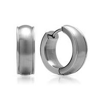 de aros en titanio parcialmente satinado