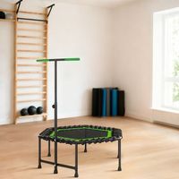 trampolin de fitness sportnow acero plastico 114x114x132 cm verde