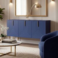 buffet alta con 3 puertas azul marino 1384081cm