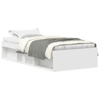 cama individual  cama para adultos  estructura de cama blanca 100x200 cm