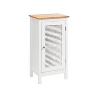 mueble de bano 30 x 75 cm almacenaje para bano con estantes y puertas perforadas mdf blanco alamos