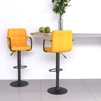 2 uds taburetes de cocina  taburete de bar  taburete alto tela amarillo mostaza cfw8047