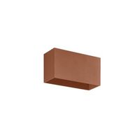 dopo lighting - aplique de pared beam ip65 led cob 2x6w 2x580lm 3000k marrun oxido