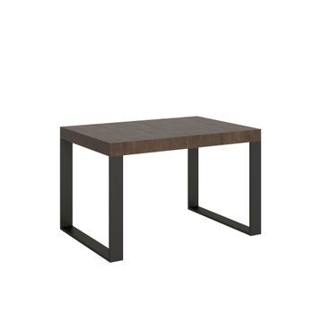Mesa Extensible 120/380x90 Cm Tecno Premium Nogal Con Patas Antracita