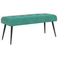 banco con tapiceria con botones tuquesa 110 x 40 x 46 cm vidaxl