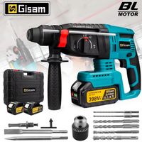gismis-taladro de martillo electrico sin escobillas martillo rotativo multifuncional taladro de impacto inalambrico para pin de bateria makita de 18v 26mm