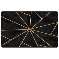 alfombra lavable negro y dorado 190x300 cm vidaxl