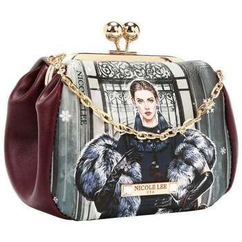 Nicole Lee Bandolera MINI BOLSO CRUZADO CON CIERRE KISS LOCK (MODA SNOWFLAKE) para mujer