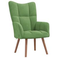 sillon lounge de diseno moderno en terciopelo verde claro dec026776