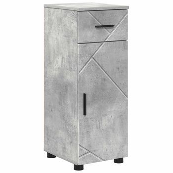 Gabinete De Baño Gris Concreto 30 X 35 X 80 Cm Vidaxl