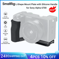 placa de montaje en forma de l smallrig a6700 con mango de silicona para sony alpha 6700 w placa de liberacion rapida arca-swiss para tripodes -5061