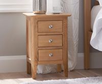 sadie oak small bedside table