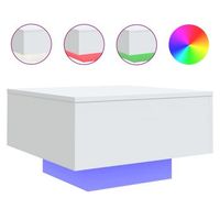 mesa de centro con luces led blanco 55x55x31 cm vidaxl