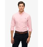 superdry para hombre m4011037a camisa classic oxford ls rosa l algodon clasico manga larga