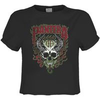 amplified clothing camiseta manga larga fire skull para mujer
