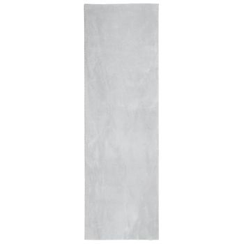 Alfombra De Pelo Corto Suave Lavable Huarte Gris 80x250 Cm Vidaxl