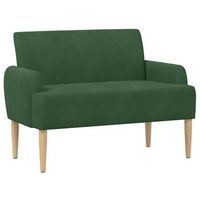 sofa amoroso con botones acolchados verde selva tela de pana vidaxl