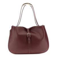 shopper suave efecto piel lisa con ribetes bordeaux taglia unica