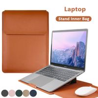 funda de cuero pu para ordenador portatil funda con soporte bolsa para hombre y mujer 13 14 15 156 16 pulgadas para macbook air samsung hp lenovo