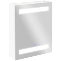 armario con espejo 50x15x60 cm blanco