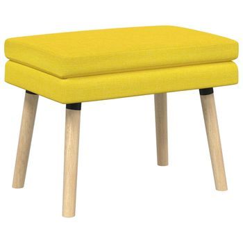Banco De Doble Capa Amarillo Claro 60 X 40 X 46 Cm Tela Vidaxl