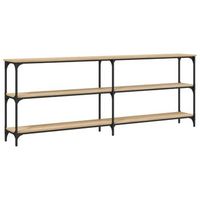 mesa consola roble sonoma 200x29x75 cm madera de ingenieria vidaxl