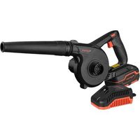 soplador de hojas 20v con bateria recargable 4ah y cargador rapido flujo de aire 240rkmh 3 niveles de potencia soplador de aire potente jardin dvb-200 - dnipro-m
