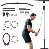 sportnow maquina de polea para casa y maquina de polea lat conexion para discos de pesas universales y accesorios   aosom espana