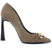 divine follie zapatos de tacon decollete pied de poule catena nero camel 521 para mujer