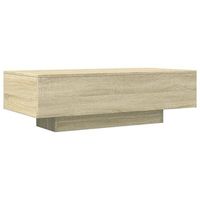 mesa de cafe - mesa de centro madera de ingenieria roble sonoma 100x495x31 cm