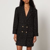 anine bing katharine tweed mini dress - xs
