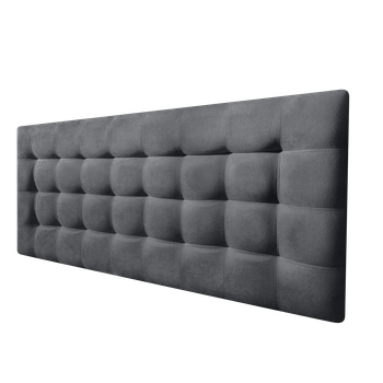 Cabecero Cama Canadá Deluxe Largo Tapizado Tejido Antimanchas Gris Marengo 200x125cm