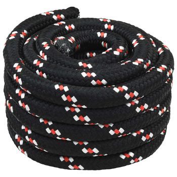 Cuerda Para Barco 3 Mm 50 M Negro Y Rojo Pp Vidaxl