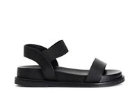sandalias de piel con elastico black