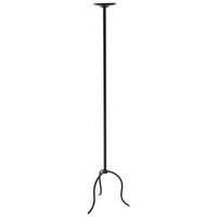 candelero con estructura de hierro 120 cm estilo moderno negro almada