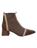 botines de tacon buonarotti a5425 marrones y beige 39