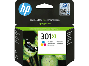 Cartucho de tinta - HP 301XL, Tricolor, CH564EE, Cian, Amarillo, Magenta