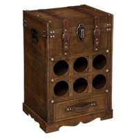 estuche bruce de madera oscura 6 botellas - atmosphera createur dinterieur