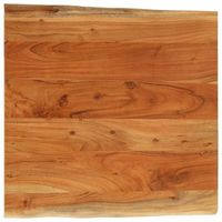 tablero mesa cuadrado borde natural madera acacia 60x60x38 cm vidaxl
