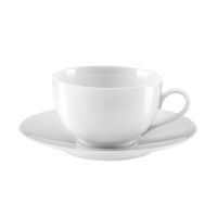 taza cafe con platito x6  blanco