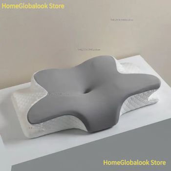 Almohada de Soporte Cervical Ergonómica de Espuma Viscoelástica Aprobada por Médicos del Sueño, Almohada de Dormir Contorneada y Cómoda, Adecuada para Dormir de Lado, Boca Arriba y Boca Abajo