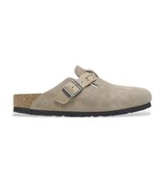 birkenstock para mujer 1026694 zuecos de piel boston braided ajuste estrecho taupe 38 plano ninguno casual