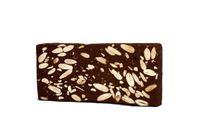 turron chocolate negro puro con almendras 300 gramos